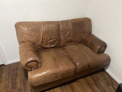 Free leather loveseat