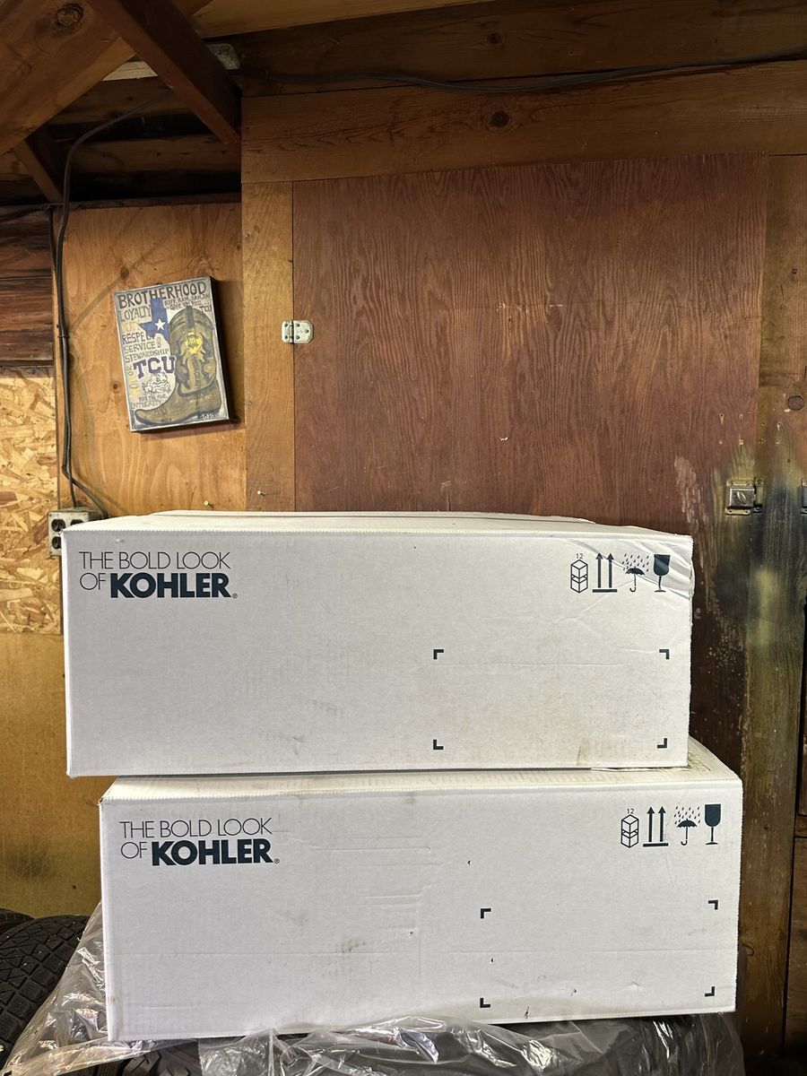 Two Brand New Kohler Bathroom Sinks - Beige/Bisque Single Bowl -$100 Each - No cracks