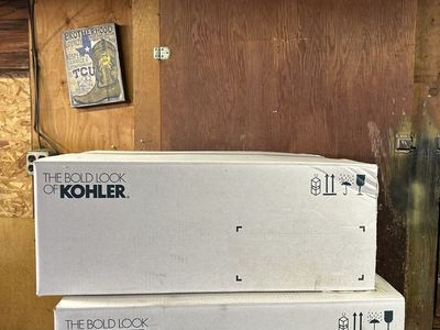 Two Brand New Kohler Bathroom Sinks - Beige/Bisque Single Bowl -$100 Each - No cracks