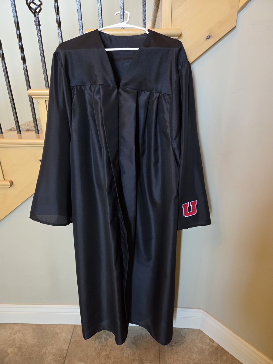 University of Utah (U of U) Graduation Cap, Gown, Cords, Josten's, 6'1" - 6'3"
