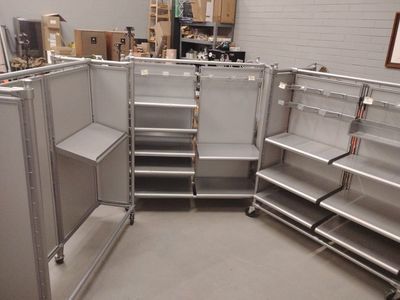 Mobile Retail Display Shelf Shelves Racks Casters
