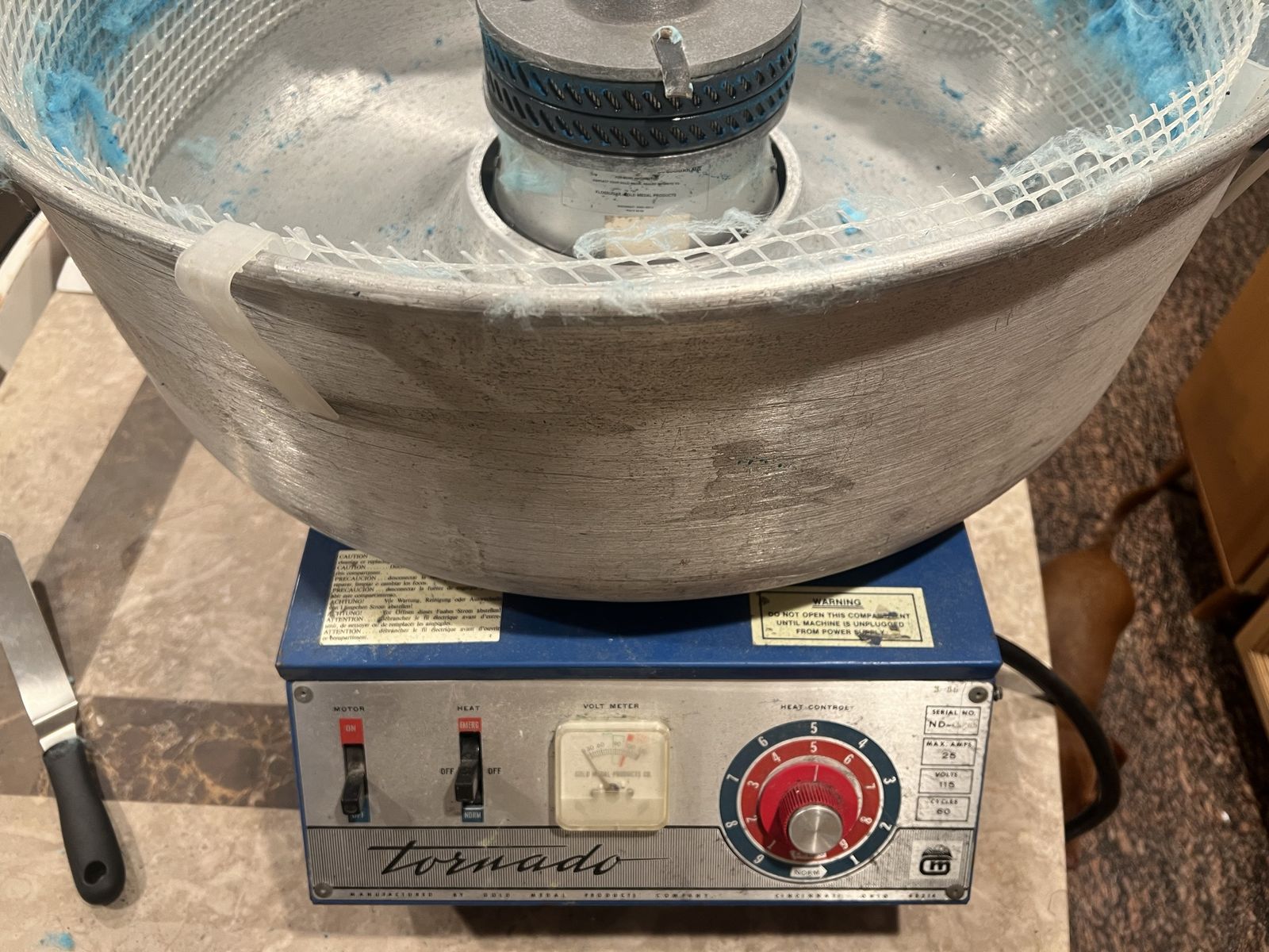 Gold medal tornado cotton candy machine