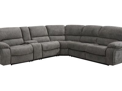 BRAND NEW! Grey Power Motion Sectional