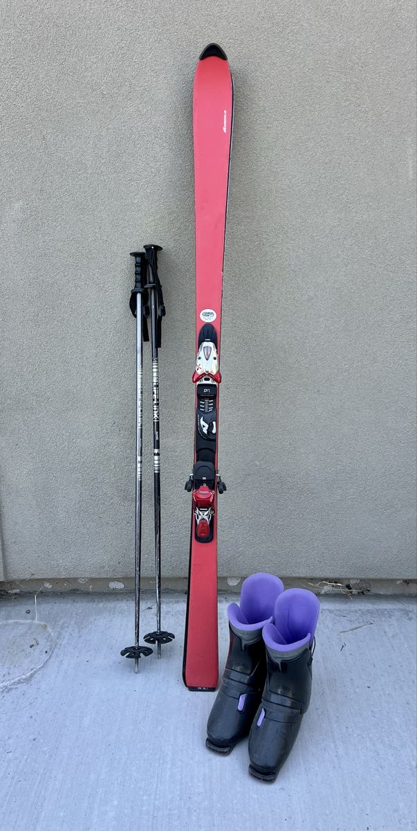 Nordica Downhill Skis with Boots and Poles Set