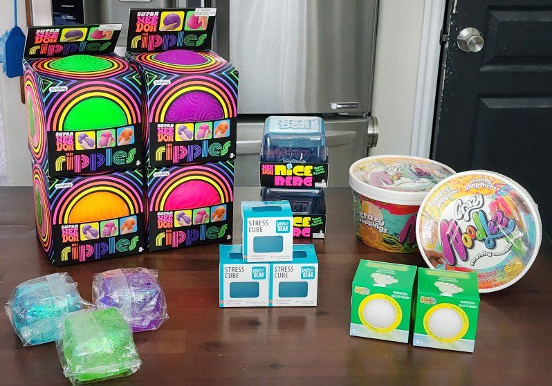 Super Needoh Ripples, Nice Berg, Crazy Noodles, Glitter Cube, Stress Cube**PRICES IN DESCRIPTION**
