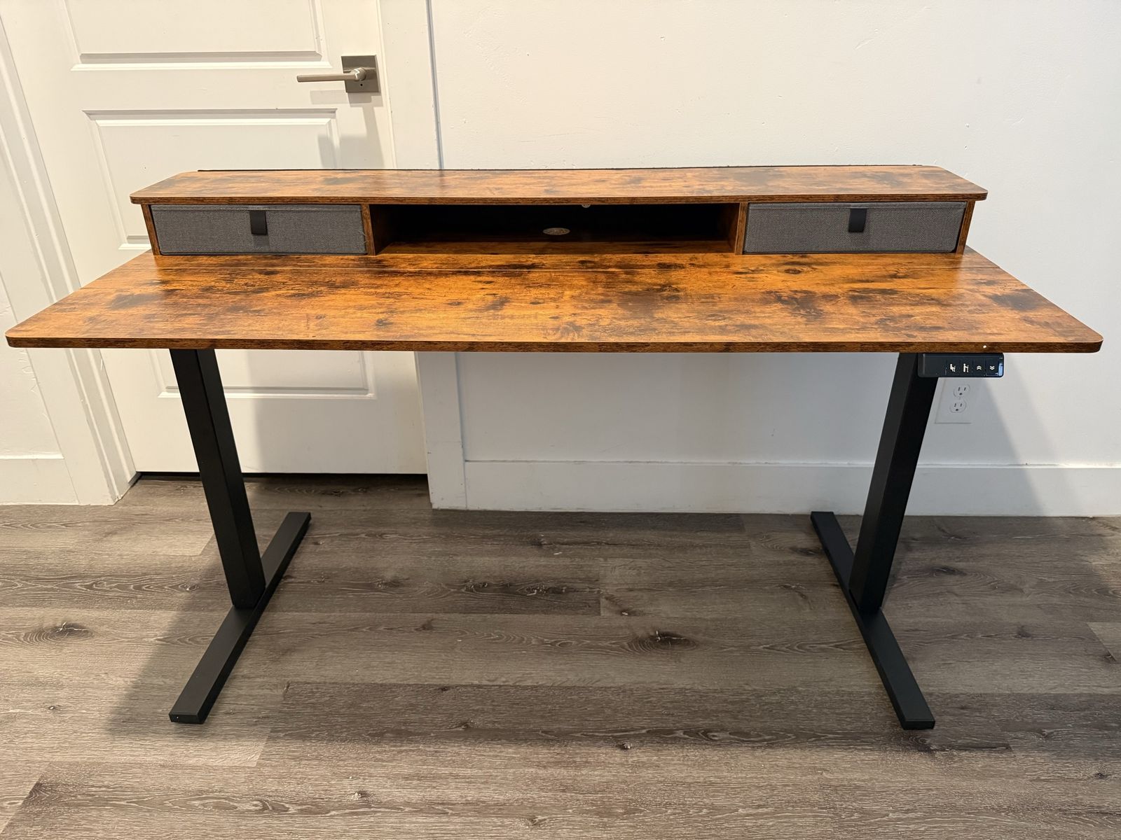 Brand New TIQLAB Electric Standing Desk with Two Drawers