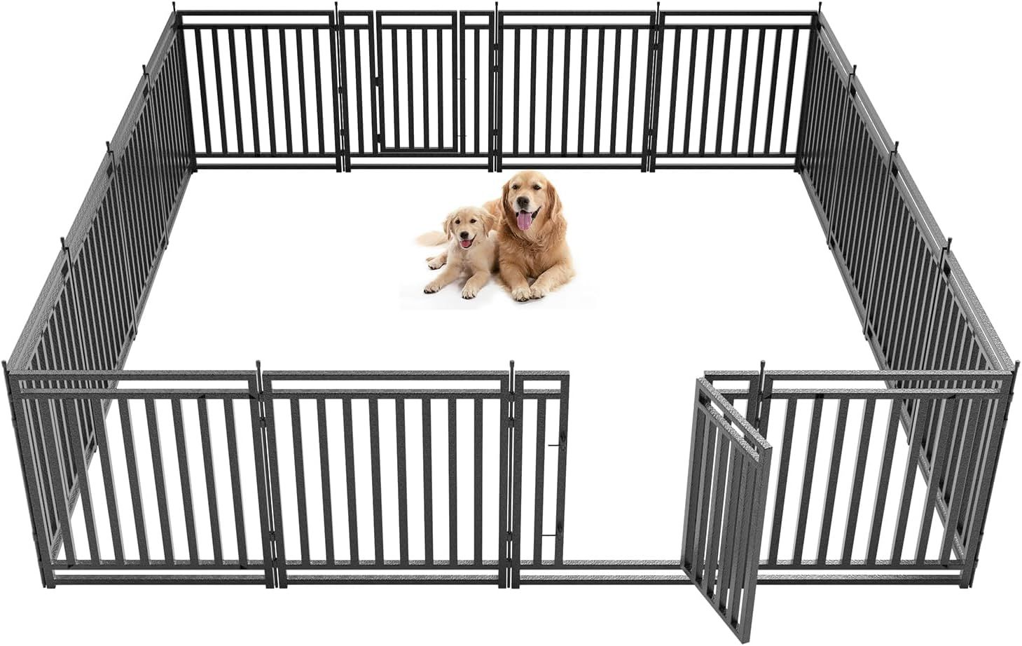 NEW  Dog Playpen Outdoor (Black, 32'', 16 Panels-36.8ft(L)-Includes 2 Gates)