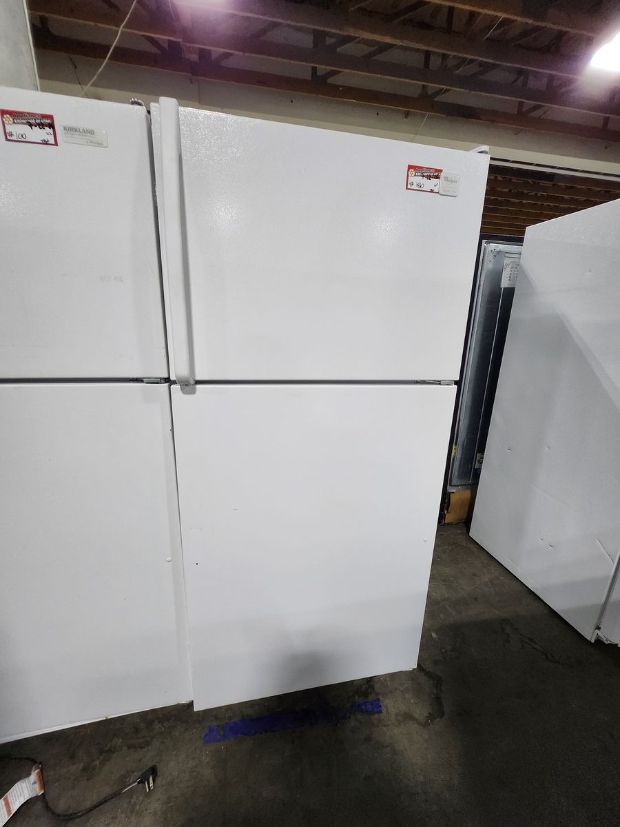 Used Whirlpool White Top Freezer Refrigerator - Good Condition