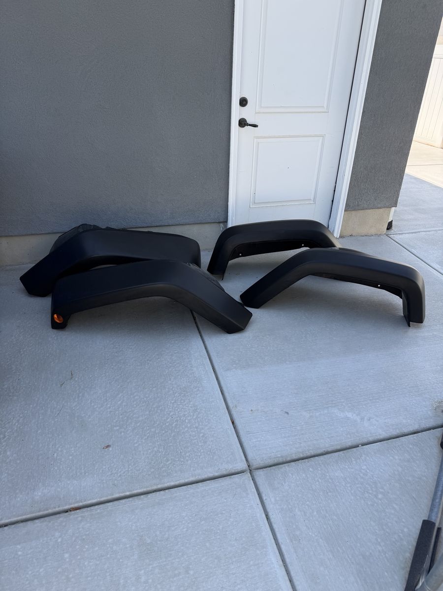2014 Jeep Wrangler Textured Black Fender Flares Set of 4 Front & Rear. 