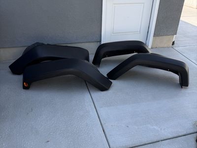 2014 Jeep Wrangler Textured Black Fender Flares Set of 4 Front & Rear.