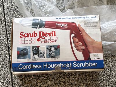 Dirt Devil Scrub Devil SD100 Cordless Household Scrubber -in Box with Attachments