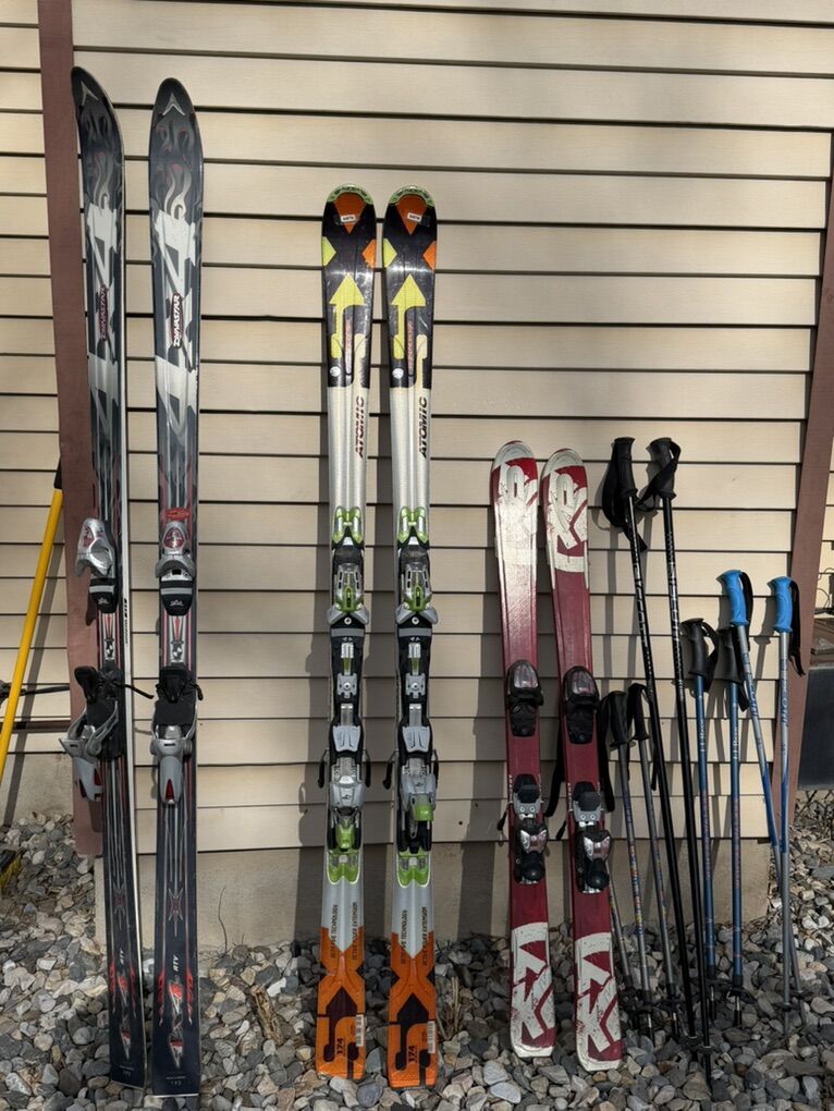 Skis/bindings/poles