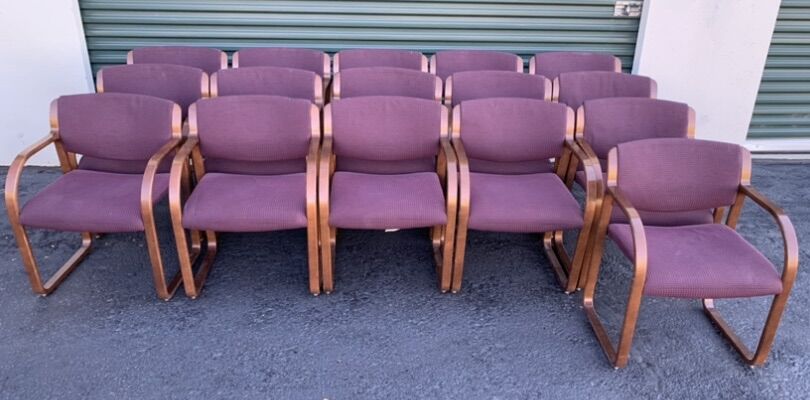 14 STEELCASE UPHOLSTERED GUEST CHAIRS