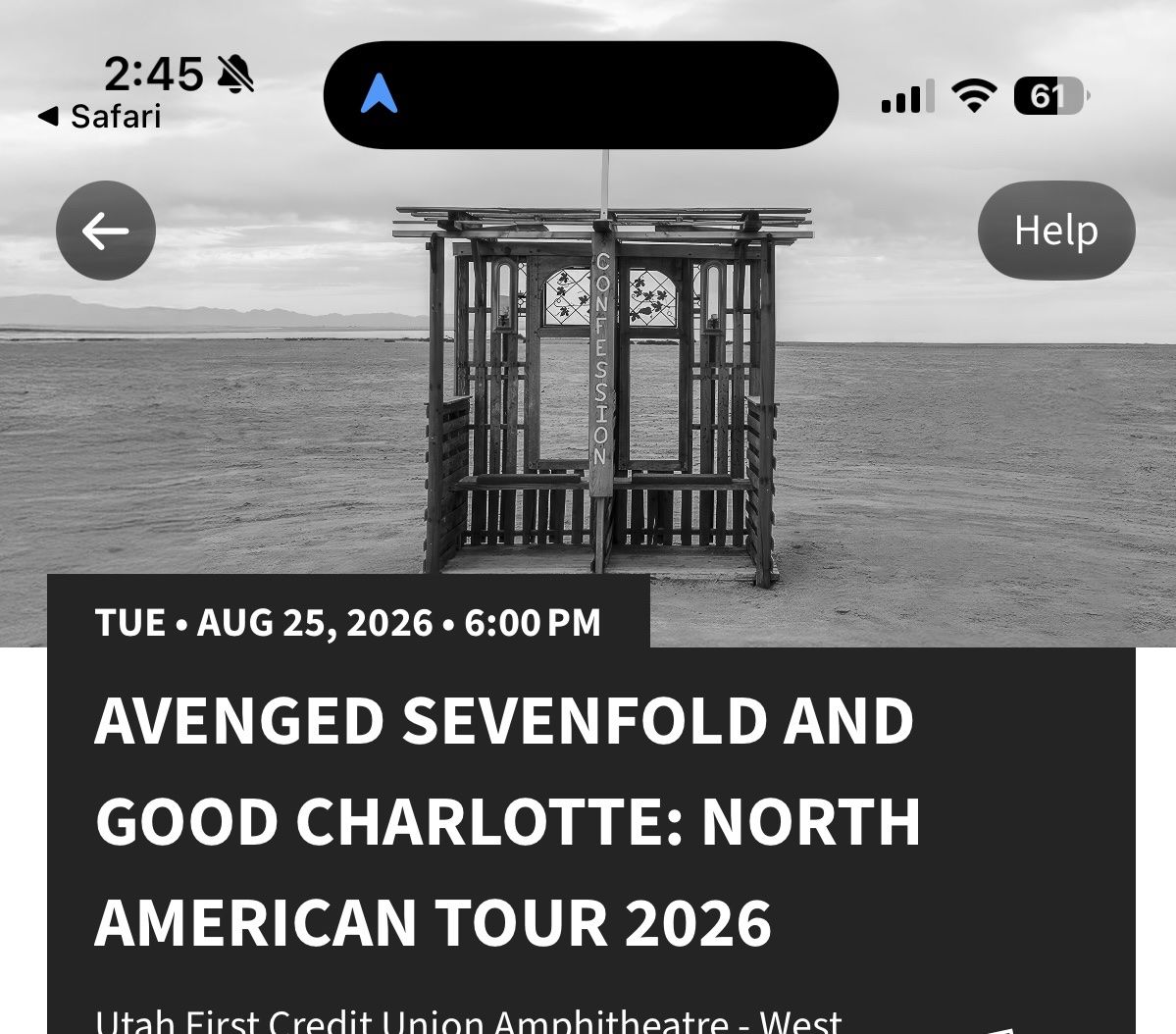 Avenged Sevenfold and Good Charlotte - Lawn Ticket