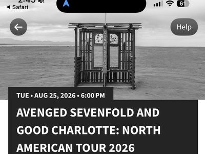 Avenged Sevenfold and Good Charlotte - Lawn Ticket