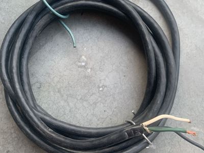 Heavy Duty 30 Amp Electrical Power Unit Cord with Plug and Exposed Wires