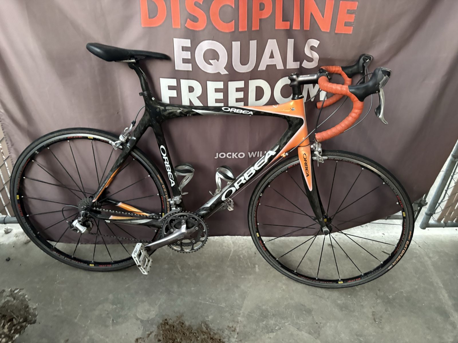 Orbea Carbon Fiber Road Bike - Black & Orange
