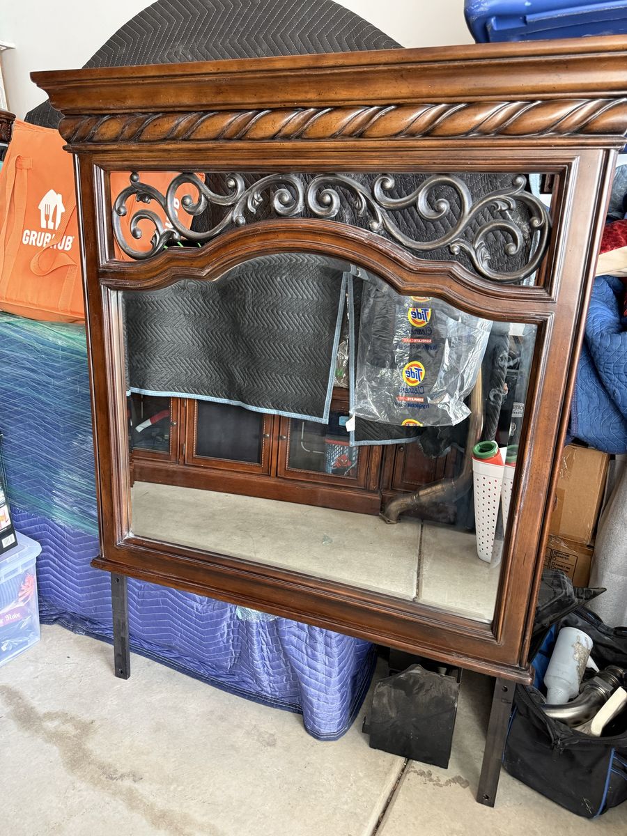 Traditional Style - Large Ornate Dresser Mirror