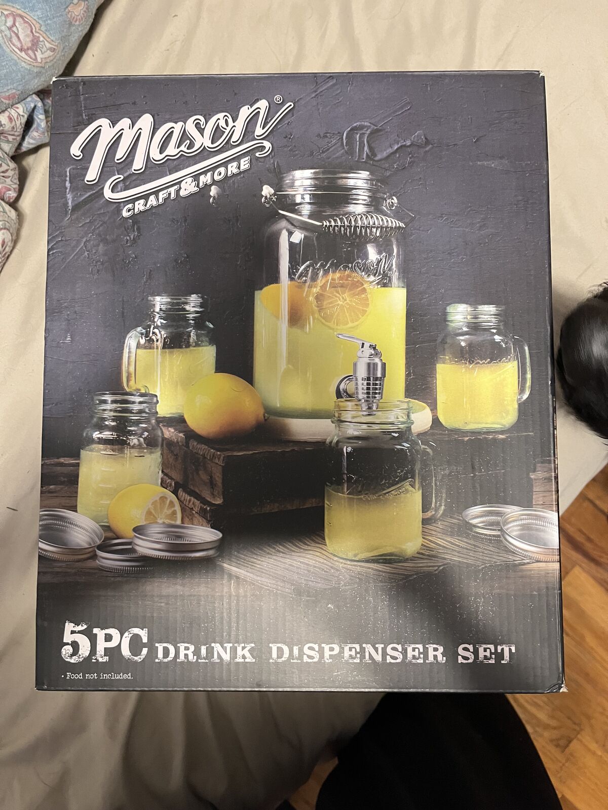 Mason 5 PC Drink dispenser set