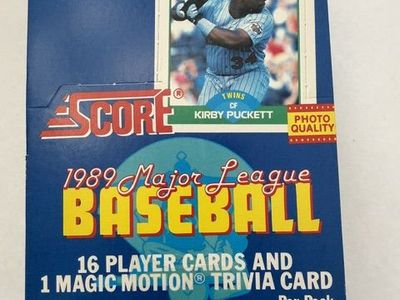 1989 Major League Score Baseball Card box