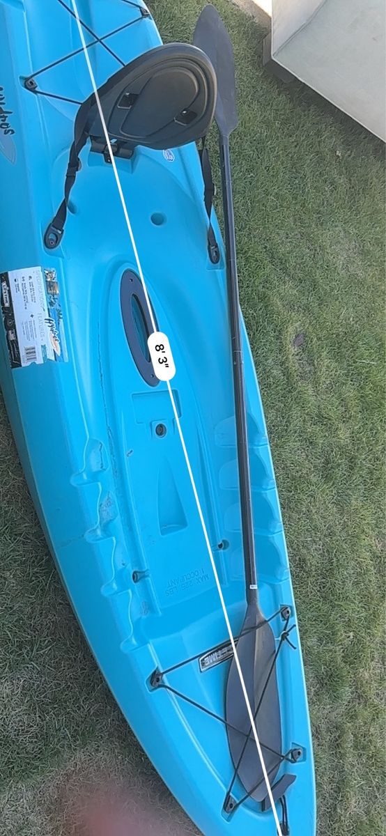Lifetime Youth Wave Kayak - 8.2ft Blue Sit-on-Top Kayak with Paddle