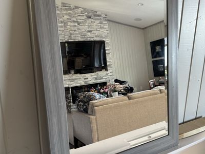 New 27x33 Grey Framed Bathroom Mirror