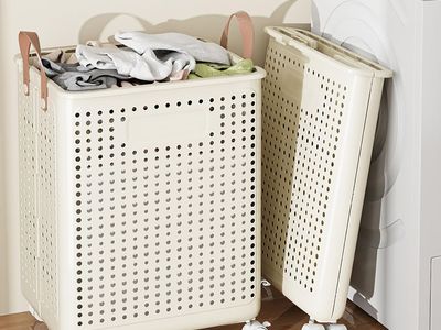 New- this item currently $58 online. Laundry Hamper with Wheels