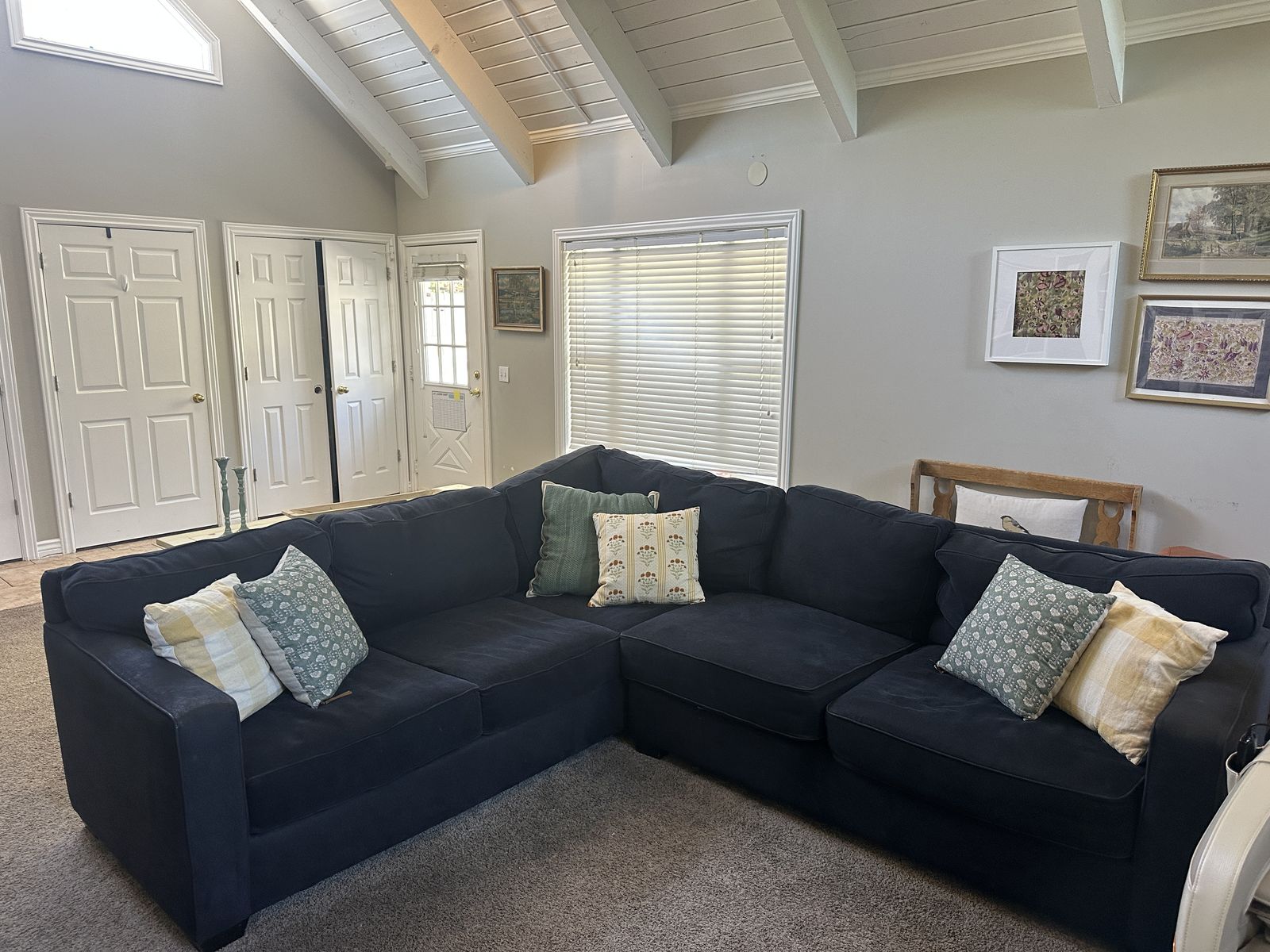 Navy Blue Sectional