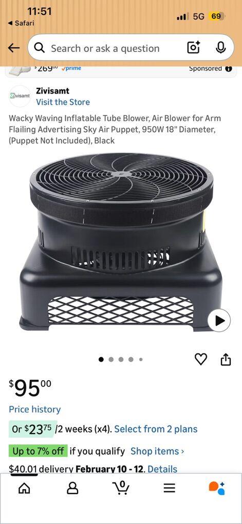 Wacky High Power Inflatable Blower