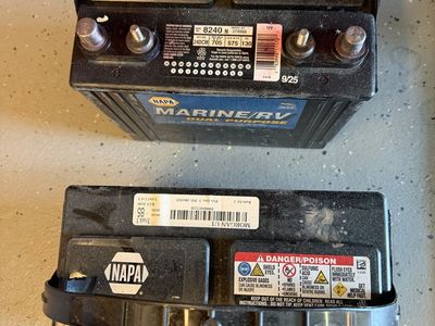 2-12 volt Napa deep cycle batteries