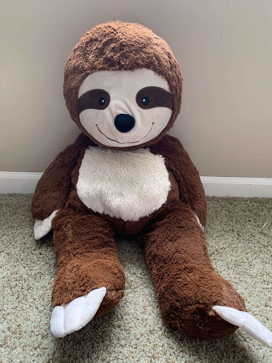 Large Brown Sloth Plush Stuffed Animal