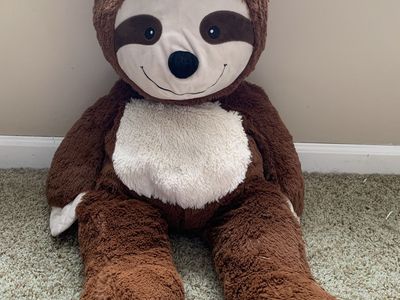 Large Brown Sloth Plush Stuffed Animal