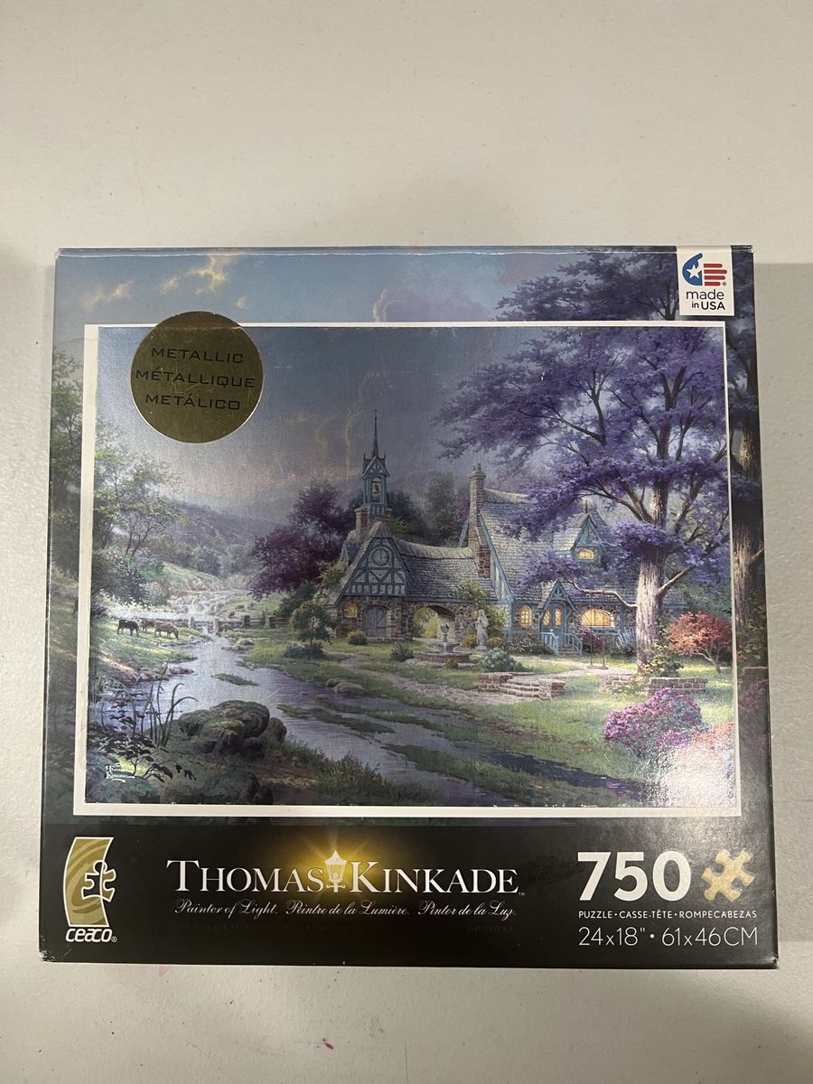 Ceaco Thomas Kinkade Metallic 750 Piece Jigsaw Puzzle 24x18