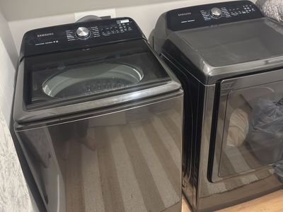 Samsung Black Stainless Washer & Dryer Set - $400