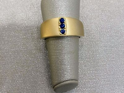 14 KY Gents Band w/Blue Sapphires