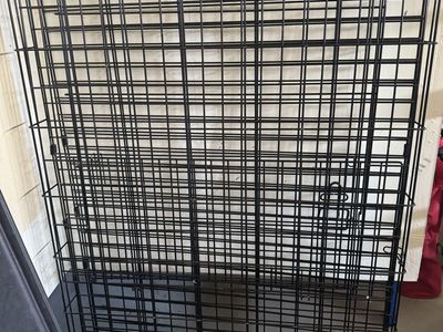 Free Large Black Folding Pet Crate Dog Kennel with Tray