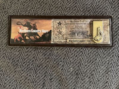 Vintage Marlboro Collectible Money Clip in Original Box for Sale or Trade, Western Cowboy Themed