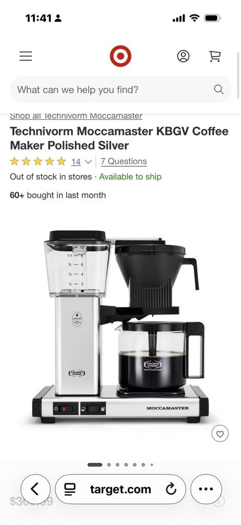 New Moccamaster Coffee Maker