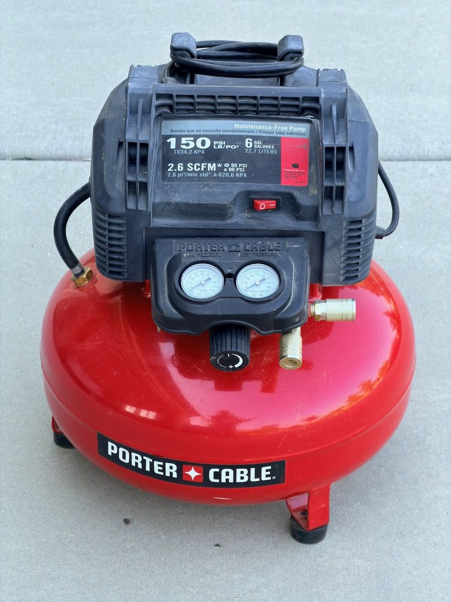 Porter-Cable 6-Gallon 150 PSI Pancake Air Compressor – Excellent Working Condition