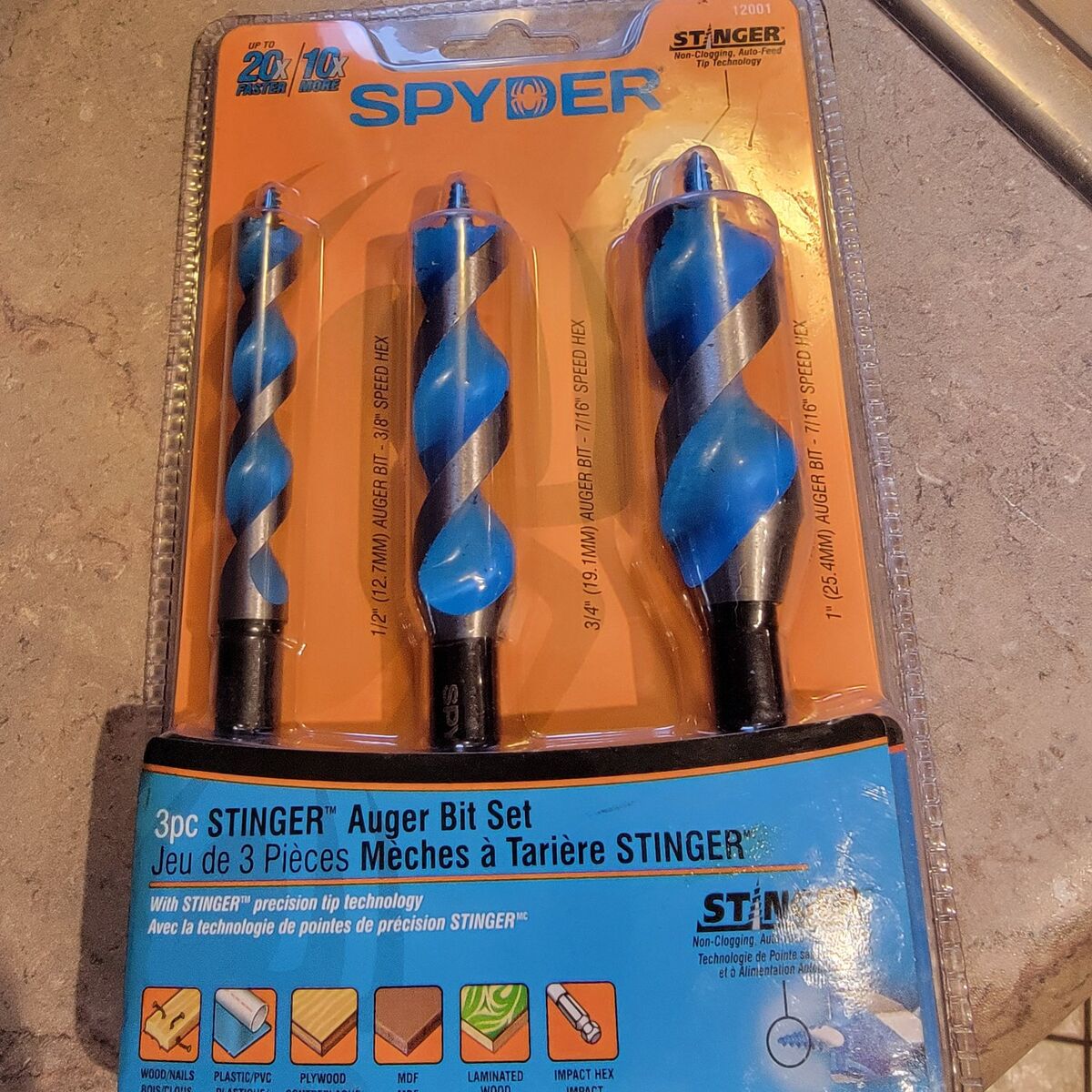 New in package Spyder drill bits