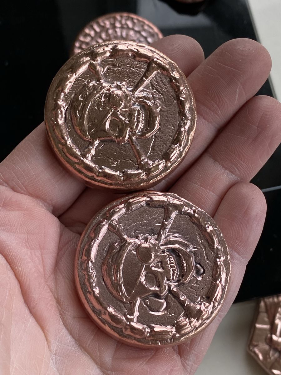 2 For 15 Hand Poured Copper Coins Pirate