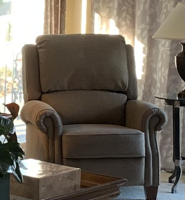 Comfortable Upholstered Recliner Armchair - Neutral Tone