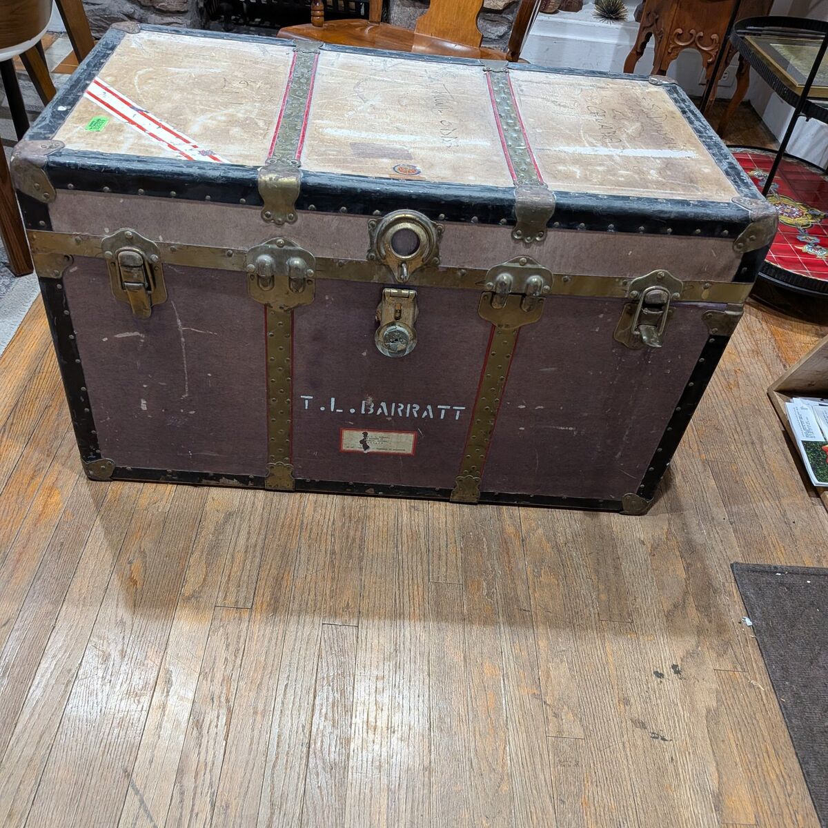 Antique steamer trunk