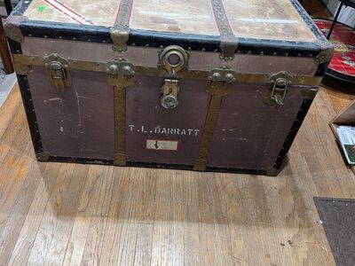 Antique steamer trunk