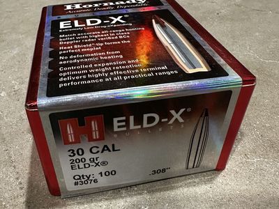 Hornady ELD-X .30 Caliber 200 gr .308" Bullets (Qty 100)