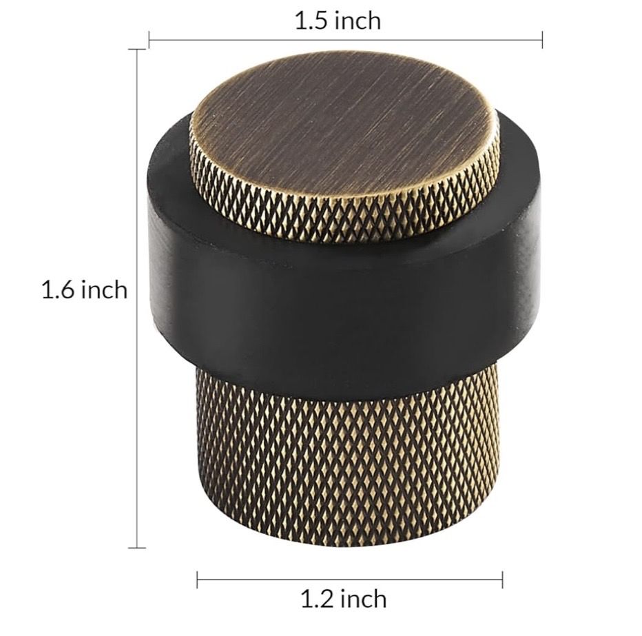 Bronze Knurled Door Stopper (2)