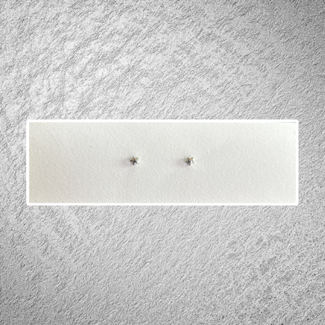 STAR STUD EARRINGS -- SILVER  (BANTER BY PIERCING PAGODA)