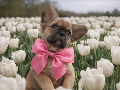Fluffy French Bulldog Frenchie Frenchy