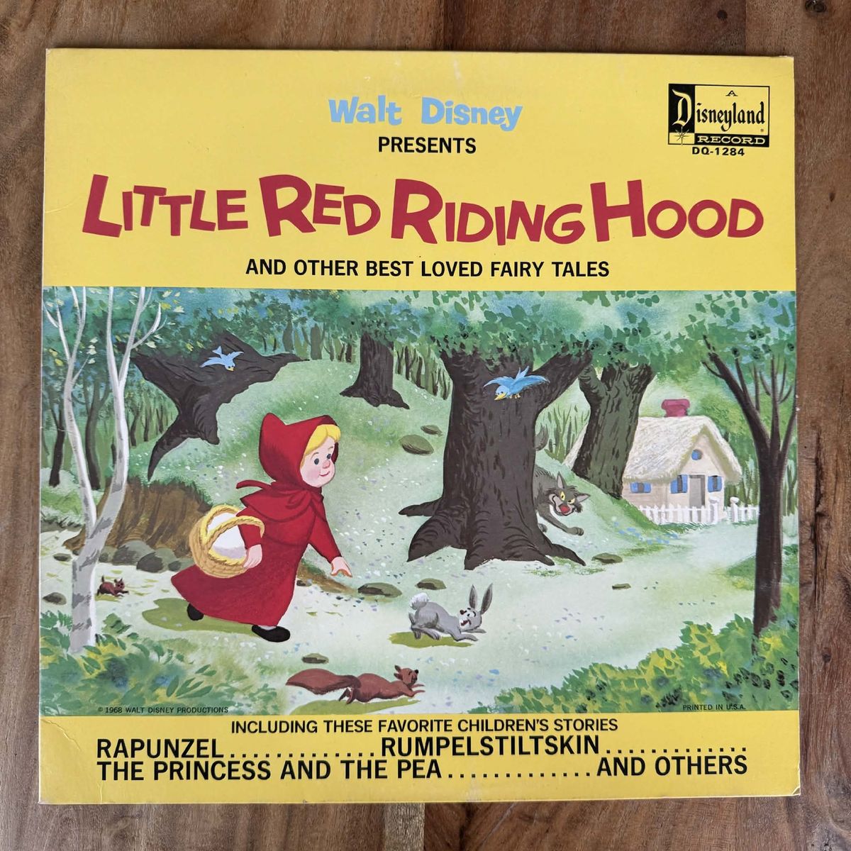 Disneyland Little Red Riding Hood Record Jacket Cover - DQ 1284 - NO RECORD