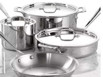 All-Clad D3 3-Ply Stainless Steel Cookware Set - 7-P